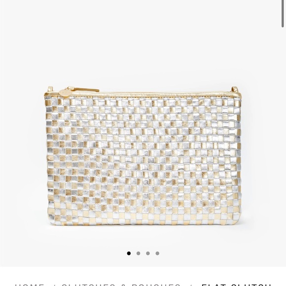 Clare V Handbags - Clare V Flat Clutch- Metallic Woven